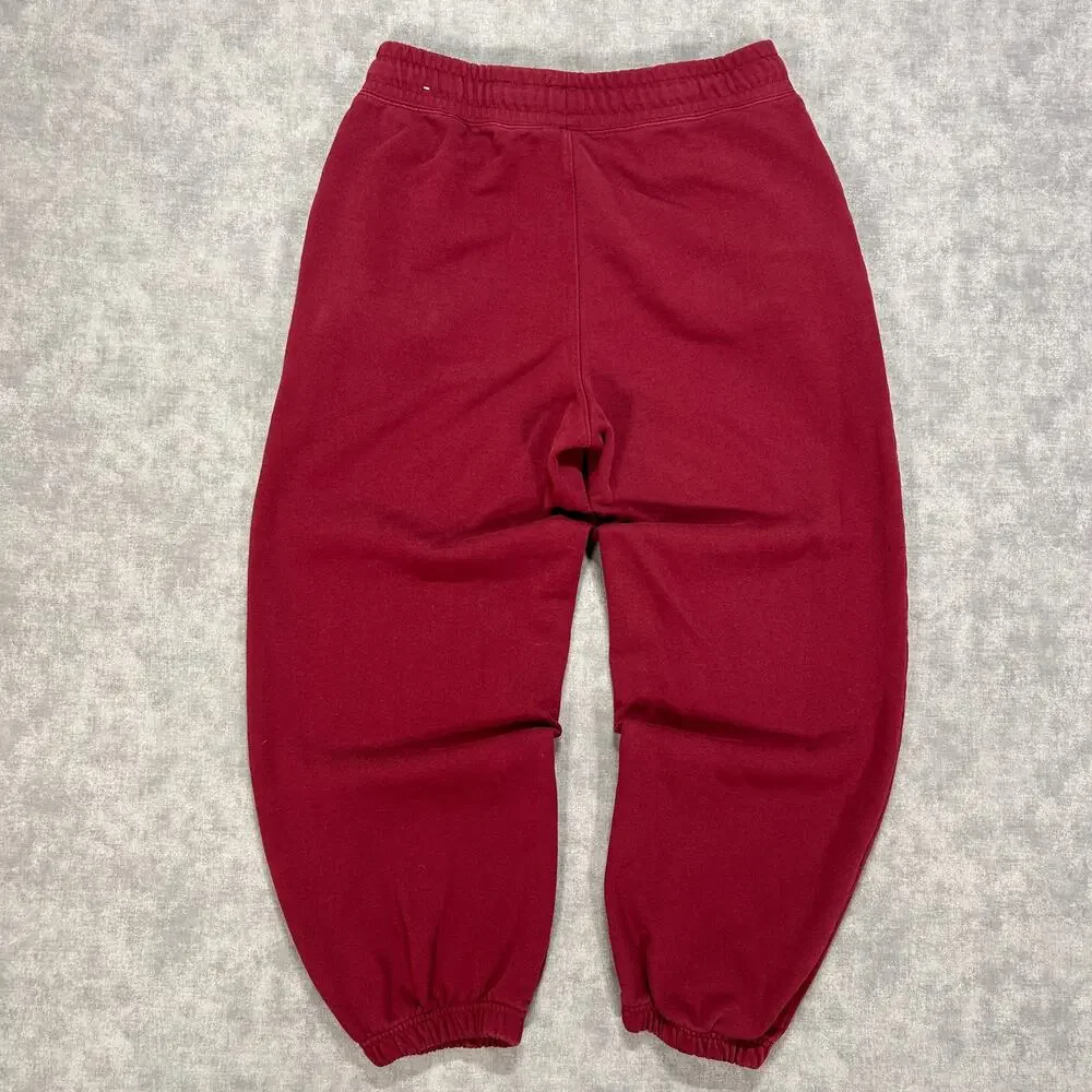 Air Jordan Flight burgundy athleisure casual loose fit gym sweatpants mens M